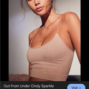 Urban Outfitters Beige Sparkle Top size medium